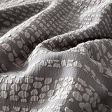 SLEEP ZONE Striped Duvet Cover Set Queen Size, 3 Pieces Boho Bedding Set for All Season 1 Durable and Soft Jacquard Duvet Cover with 2 Pillow Shams, 90"x90", Grey Striped SLEEP ZONE