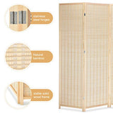 Corelax Room Divider Privacy Screen with Natural Bamboo,4-Panel 5-Panel 6-Panel Folding Privacy Screens,Freestanding Room Divider Corelax
