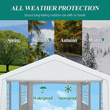 GARTOO 20' x 20' Canopy Party Tent & Carport - Heavy Duty Outdoor Wedding Gazebo with 4 Sand Bags, Event Shelter Canopy for Outdoor Event, Wedding, Birthday Party GARTOO