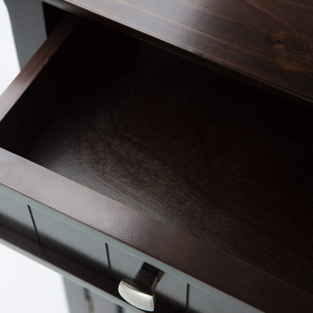 SIMPLIHOME Acadian SOLID WOOD 36 inch Wide Rustic Entryway Hallway Storage Cabinet in Brunette Brown, with 2 Drawers, 2 Doors and 2 Adjustable Shelves SIMPLIHOME