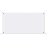 Large Banners and Signs Blank Banner Polyester Oxford Cloth Sublimation Banner with Hanging Rope for Indoor Wall Outdoor Easy Hang Signs DIY Banner Signs for Business Office (White,3.3 x 6 Feet) Zonon