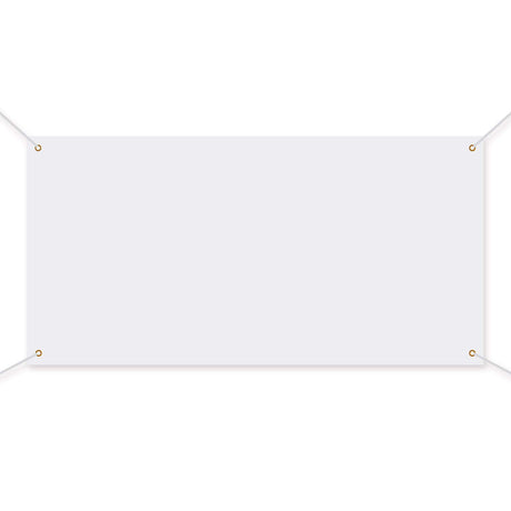 Large Banners and Signs Blank Banner Polyester Oxford Cloth Sublimation Banner with Hanging Rope for Indoor Wall Outdoor Easy Hang Signs DIY Banner Signs for Business Office (White,3.3 x 6 Feet) Zonon