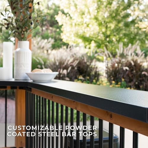 Backyard Discovery Granada Grill Gazebo Pavilion w/Outdoor Bar, 80" Grill Space, Hard Top Steel Metal Roof, Wind Resistant - 100 mph, Supports 4,700 Backyard Discovery