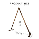 Wooden Wedding Arch 8.2FT, Triangle Wedding Arch, Wedding Arches for Ceremony, Natural Wood Wedding Backdrop Stand for Garden Wedding Parties, Wooden Arch Decor Rustic Wedding Arch Decorations Yaseingoo