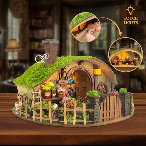 DIY Miniature House Kit - Wooden 3D Puzzles Blind Box Design, Stress-Relieving Craft for Teens & Adults, Dollhouse Kit Gift & Home Decor