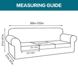 Turquoize 4 Piece Sofa Covers for 3 Cushion Couch Sofa Slipcover Soft Couch Cover for Dogs-Washable Sofa Furniture Covers with 3 Individual Large Cushion Covers, Feature Thick Fabric (XL Sofa, Ivory) Turquoize