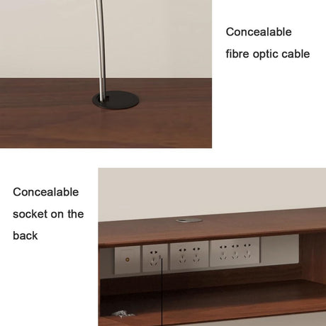 Floating TV Stand Floating TV Unit 62/78/94'' Wall Mounted TV Cabinet Wooden Entertainment Media Console Center Simple Living Room Bedroom Wall Mounted TV Stand Shelf(Brown-A,200 * 24 * 20cm) WoodArtSupply