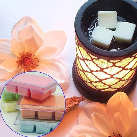YYCH Wax Melt Molds - 100 Pack Clear Plastic Clamshells for Wickless Candles CAKETYCG