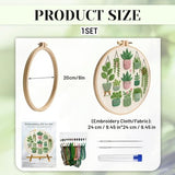 ZCXETP Needlepoint Kits for Beginners, Green Plant Pattern Embroidery Kit for Beginners, Beginner Embroidery Kit Suitable for Craft Enthusiasts and Gifting Occasions