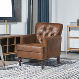 Christopher Knight Home Malone Tufted Club Chair, Brown 28D x 29.5W x 33.5H Inch Christopher Knight Home