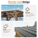 Modern Shade Grill Gazebo 6' X 8', Cedar Wood Gazebo with Shelves and Paper Towel Holder, Patio Gazebo with Galvanized Steel Roof, USB and USB-C Charging Ports, BBQ Gazebo for Patio Backyard Modern Shade Outdoor Living Spaces