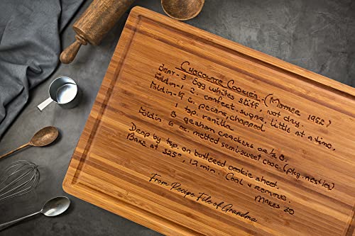 Personalized Handwritten Recipe Cutting Board, Recipe Engraved, Mothers Day Gift, Grandmas Handwriting, Gift For Mom, Grandma, Nana - WoodArtSupply