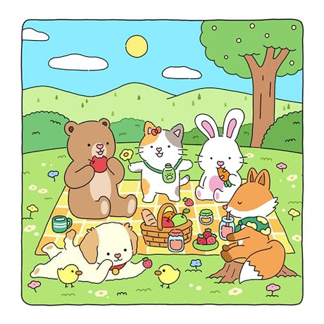 Fuzzy Friends: Super Cute Coloring Book for Adults and Teens Featuring Adorable Animals Characters (Fuzzy Friends Coloring) Craydraw Press LLC