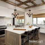 WOAEKR 13.1" Modern Farmhouse Hanging Pendant Lighting, 4-Light Rustic Interior Flush Mount Ceiling Light Fixture, Vintage Chandelier for Hallway Foyer Dining Room Entryway Kitchen Island Bedroom WOAEKR