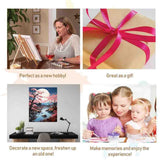 Scenery Paint by Numbers Kit for Adults Beginner,Moon Paint by Number Kits on Canvas for Adults Beginner,Digital Oil Painting Kits for Home Wall Decor 19.6X15.7 Inch (Without Frame) Kaixine