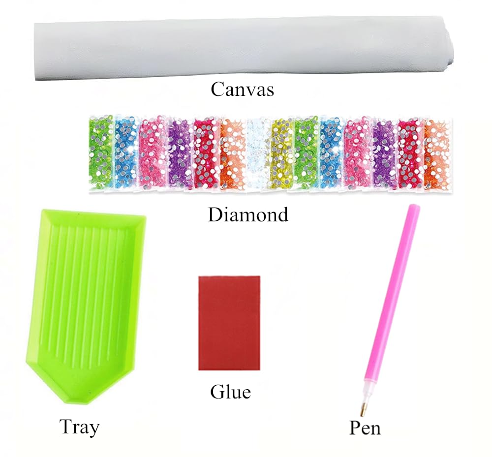 NIHO-JIUMA 5D Diamond Painting Kits, DIY Full Drill Diamond Art Gift for Adult/Teen, Home Decoration (002H, 30X40 CM/12X16 in) NIHO-JIUMA