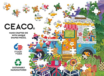 Ceaco - Happy Camper - Mountain Camper - Oversized 300 Piece Jigsaw Puzzle, 19 x 19