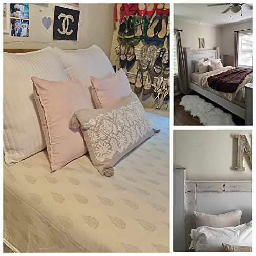 Fancy Homi Ivory 26x26 Pillow Covers Set of 2, Euro Pillow Sham 26x26, Super Soft Faux Suede Square Solid Big Cream Throw Pillow Covers for Couch Bedroom 66x66 cm Fancy Homi