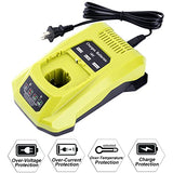 Elefly P117 Compatible with Ryobi 18V Battery Charger, Compatible with Ryobi 12V-18V ONE+ Lithium NiCad NiMh Battery P102 P103 P107 P108 P109 P189 P190 PBP002 PBP005 ELEFLY