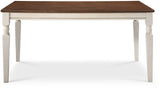 Finch Provence Farmhouse Table, Two-Toned Wood with Turned Legs, Traditional Rustic Furniture Decor for Kitchen or Dining Room, 60" Inch Tabletop, White, 60D x 35.86W x 29.72H in Finch