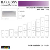 SKUTCHI DESIGNS INC. 14' Modular Rectangular Conference Table with Electric and Data | 14 Person Meeting Table | Harmony Series | Black Cypress SKUTCHI DESIGNS INC.