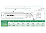 LockNLube Grease Gun Coupler XL - Extra reach for recessed grease fittings LockNLube
