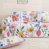 Anibedding Queen Quilt Set, Reversible Pink Floral Bedspread Soft Microfiber Lightweight Queen Size Quilt Bedding Sets Flower Coverlet for All Season(Queen, 96"x90") Anibedding