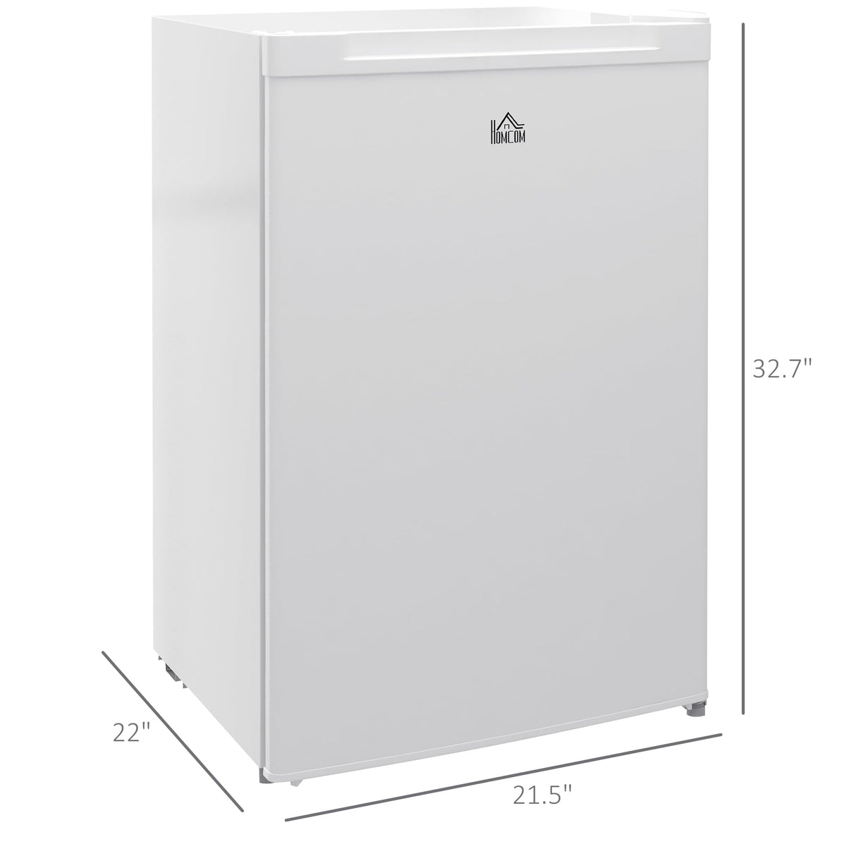 HOMCOM Upright Freezer, 3.0 Cubic Feet Compact Mini Freezer with Reversible Single Door and Adjustable Thermostat, Small freezer for Home, Dorm, Apartment, Home Office, White HOMCOM