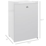 HOMCOM Upright Freezer, 3.0 Cubic Feet Compact Mini Freezer with Reversible Single Door and Adjustable Thermostat, Small freezer for Home, Dorm, Apartment, Home Office, White HOMCOM
