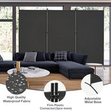Spurgehom 3 Panel Room Divider Folding Partition Privacy Screens, Freestanding Fabric Room Panel Portable Room Partition Wall Dividers for Home Office Restaurant, 102" W X 71" H (Black) Spurgehom