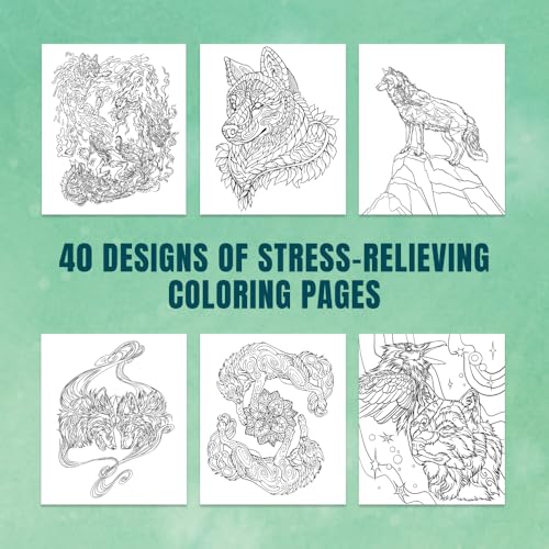 Howl: The Call of the Wolf: A Stress-Relieving Adult Coloring Book Inspired by the Alaskan Wilderness WoodArtSupply