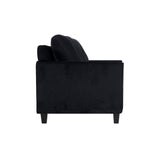Naomi Home Modern Button Tufted Loveseat Black Black Naomi Home