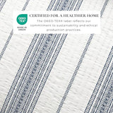 Great Bay Home Twin/Twin XL Reversible Quilt Bedding Set - All Season, Modern, Lightweight Bedspreads - White & Navy Striped Coverlets (Includes 1 Quilt, 1 Pillow Sham) Great Bay Home