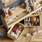 Fulhope Burlywood Toy Storage Organizer with Wheels and Drawers for Kids Fulhope