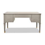 Jennifer Taylor Home JTH Luxe Dauphin Gold Accent 5-Drawer Executive Desk Jennifer Taylor Home