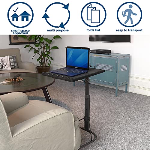 CoscoProducts Multi-Functional Personal Activity Table, Adjustable Height, Portable Workspace, for Snacking & Homework, Compact Fold, Space Saving, Black Cosco