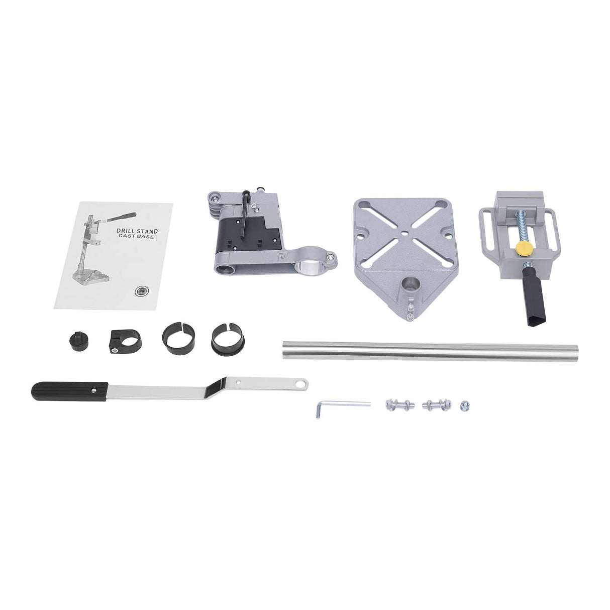 NOLANTISI Drill Press Adapter For Hand Drill,Floor Drill Press Table,Portable Drill Guide,Aluminium Alloy Drill Stand (Silver) NOLANTISI