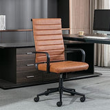 Okeysen Office Desk Chair Conference Room Chairs, Modern Ergonomic Executive Swivel Chair, Adjustable Height PU Leather Home Desk Chairs with Armrests, Comfy Computer Task Chairs with Wheels Okeysen