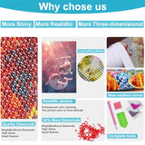 MTPGNW White Beluga Whales Diamond Painting Kits for Adult, 5D DIY Funny Animal Diamond Art Painting Decoration Home Wall Decor Painting Kits Gifts for Women 8x12 INCH MTPGNW