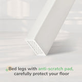 Novilla Full Size Bed Frame with Headboard, Metal Platform Bed Frame, Heavy Duty, No Box Spring Needed, Wood Slat Support, Easy Assembly, White Novilla