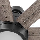 Honeywell Ceiling Fans Xerxes Modern 62 Inch Ceiling Fan with Light, LED Fan with Remote Control, Indoor Fan, 8 Contemporary Blades with Dark Wood and Pine Finish Options, Bronze (51926-01) Honeywell