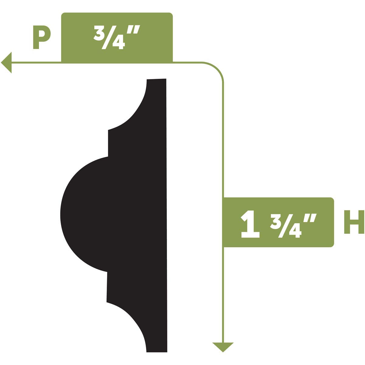Ekena Millwork MLDFWM133X144 WM133 Panel Flexible Moulding, Unfinished Ekena Millwork