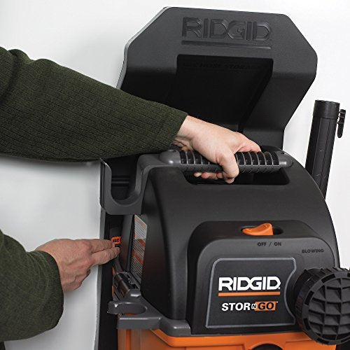 RIDGID Wet Dry Vacs VAC5000 Portable Wall Mount Wet Dry Vacuum Cleaner for Shop or Garage, 5-Gallon, 5.0 Peak Horsepower, Small Shop Vacuum Cleaner for Garage or Home RIDGID