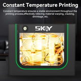 Update 3D Printer Enclosure with LED Light, Smoke Exhaust Kit, Thermo-Hygrometer,Fireproof Dustproof Tent Constant Temperature Protective Cover for Bambu Lab A1,A1 Mini,840 * 580 * 580mm Cregrant3D