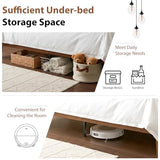Sweetcrispy Solid Wood Bed Frame, Twin Size Bed Base with Wood Slat Support, Sturdy, Stylish & Noise-Free Design, No Box Spring Needed, Easy Assembly, Dark Brown Sweetcrispy