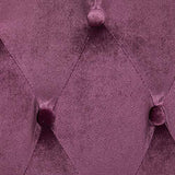 Christopher Knight Home GDFStudio Leona Modern Glam Tufted Velvet Wingback Loveseat, Raisin and Dark Brown GDFStudio