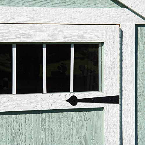 Handy Home Products Garden Shed 6x8 Do-it-Yourself Wooden Storage Shed with Metal Roof Handy Home Products