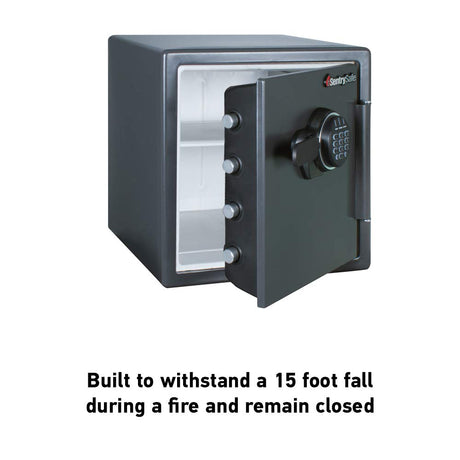 SentrySafe Black Fireproof Safe with Digital Push Button Keypad, Home Safe For Money, Documents, and other Valuables, 1.23 Cubic Feet, SF123ES SentrySafe