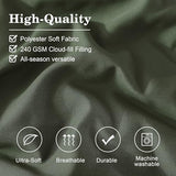 Monbix Queen Comforter Set - 7 Pieces Olive Green Bed in a Bag Queen Bedding Sets with Comforters, All Seasons Comforter Bed Set with Sheets, Pillowcases & Shams Monbix