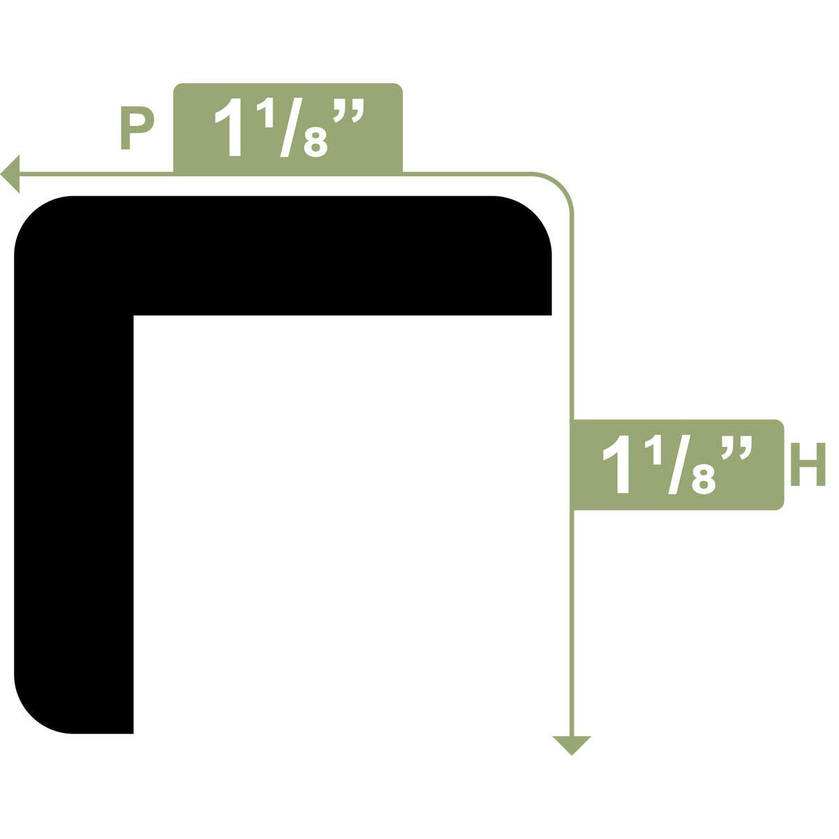 Ekena Millwork WM205X96SWPV Outside Corner Moulding, 1 1/8"H x 1 1/8"P x 96"L, Unfinished Ekena Millwork